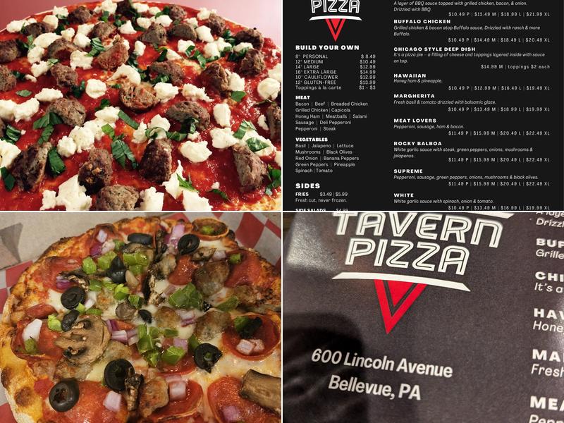 Tavern Pizza (formerly Maxwell's Pizza) Menu