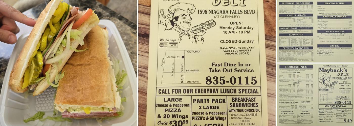 Maybacks Deli Menu