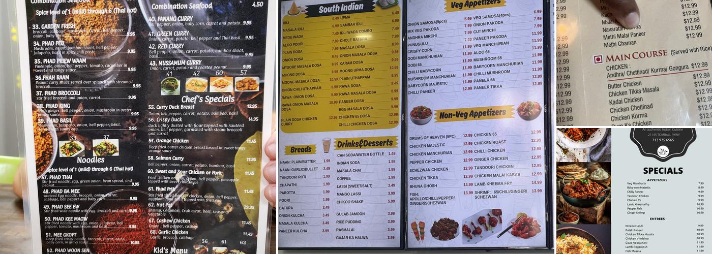 Mayuri Express Menu