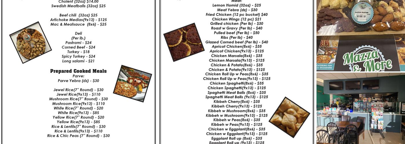 Mazza and More Menu