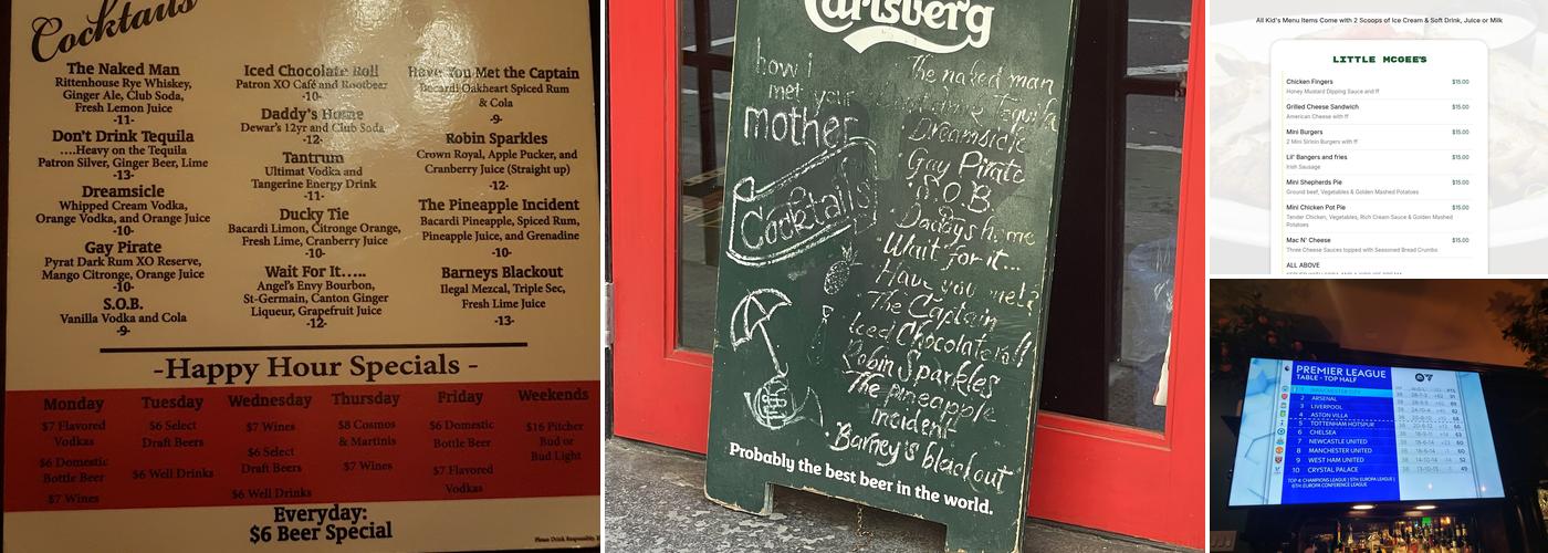 McGee's Pub Menu
