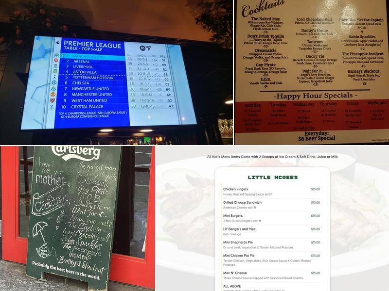 McGee's Pub Menu