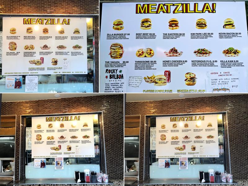 MEATZILLA! Menu