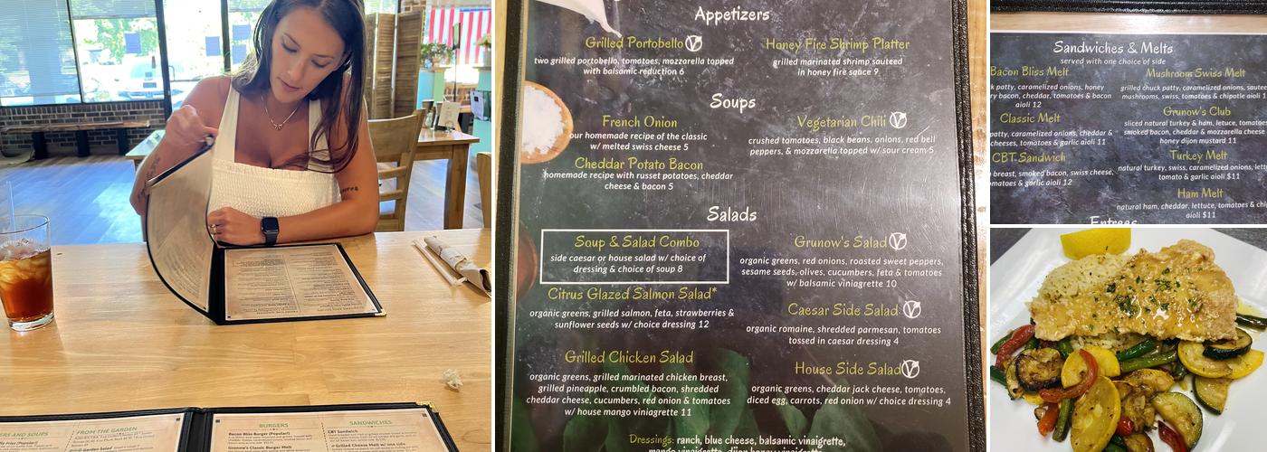 Grunow's Kitchen Menu