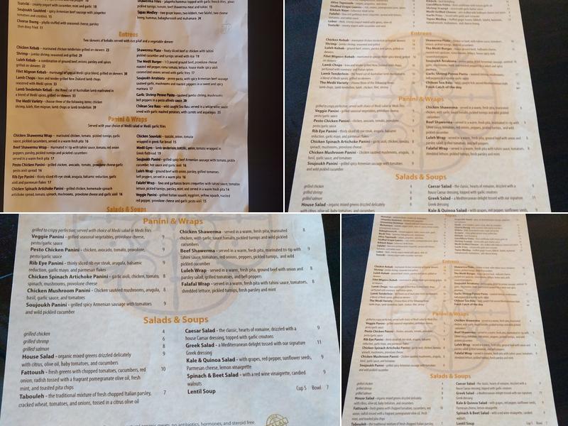 Medii Kitchen Menu