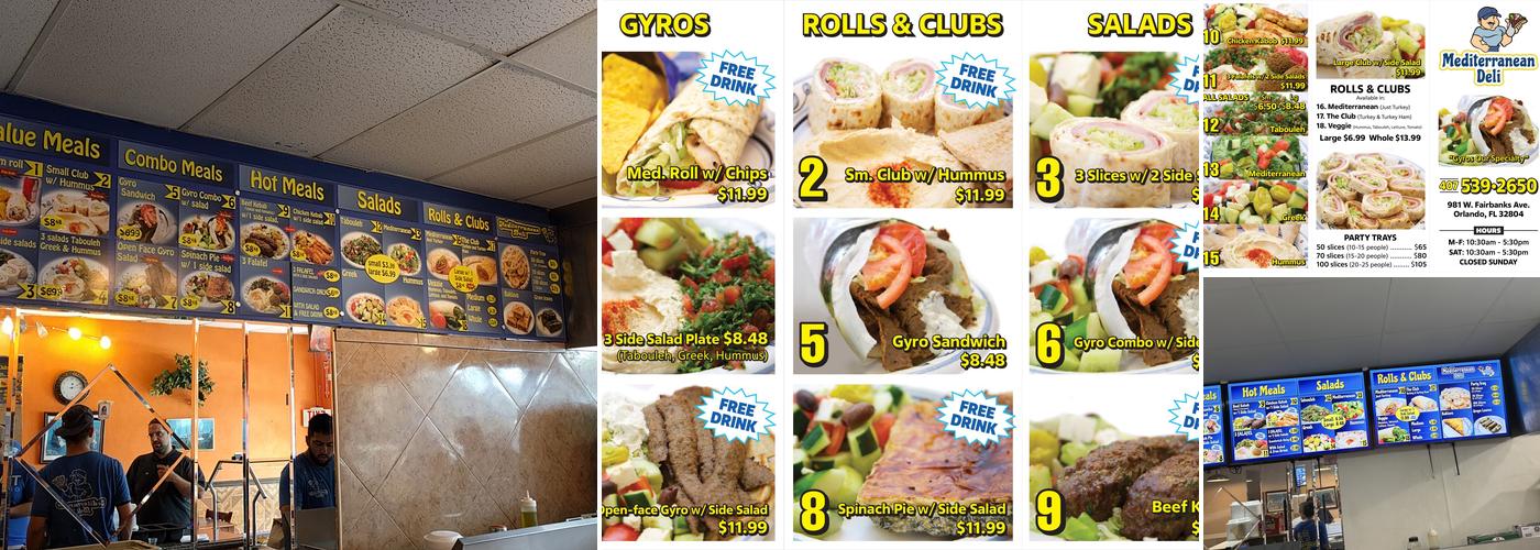 Mediterranean Deli Menu
