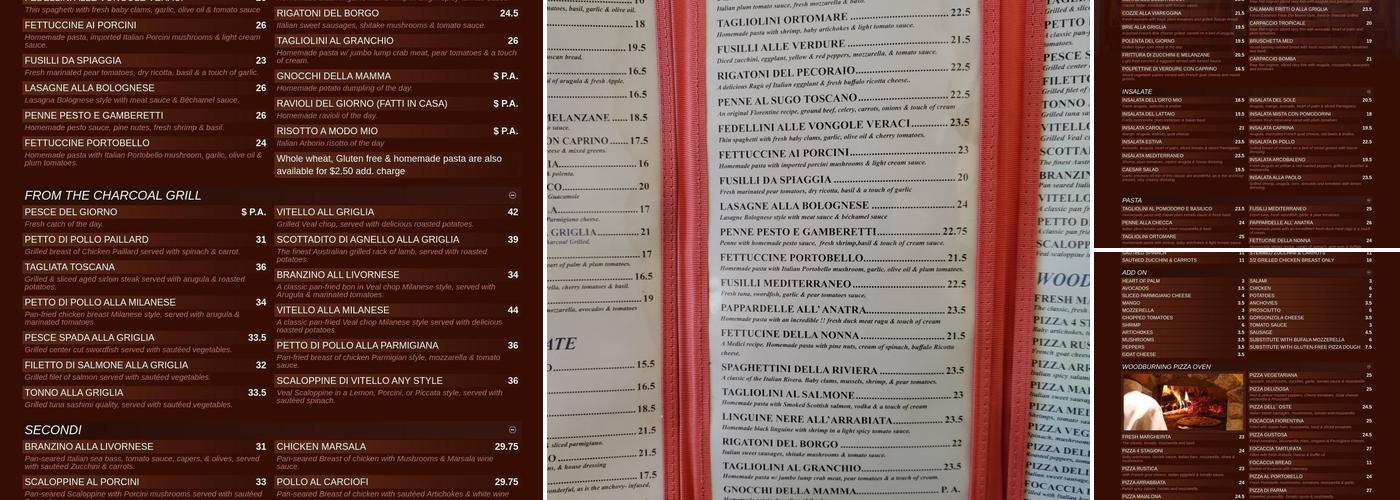 Mediterraneo Menu