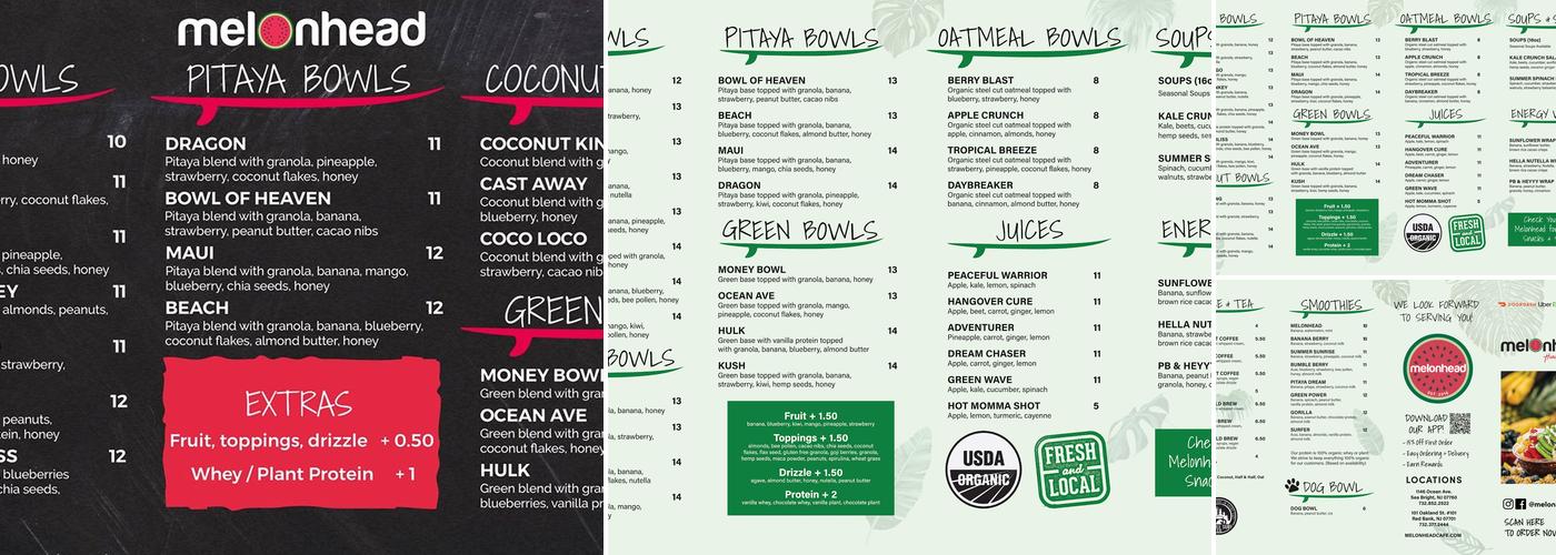 Melonhead Menu