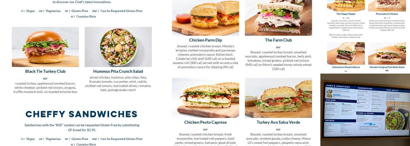 Mendocino Farms Menu