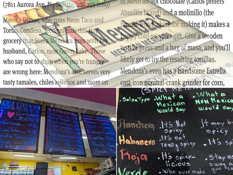 Mendoza's Mexican Mercado Menu