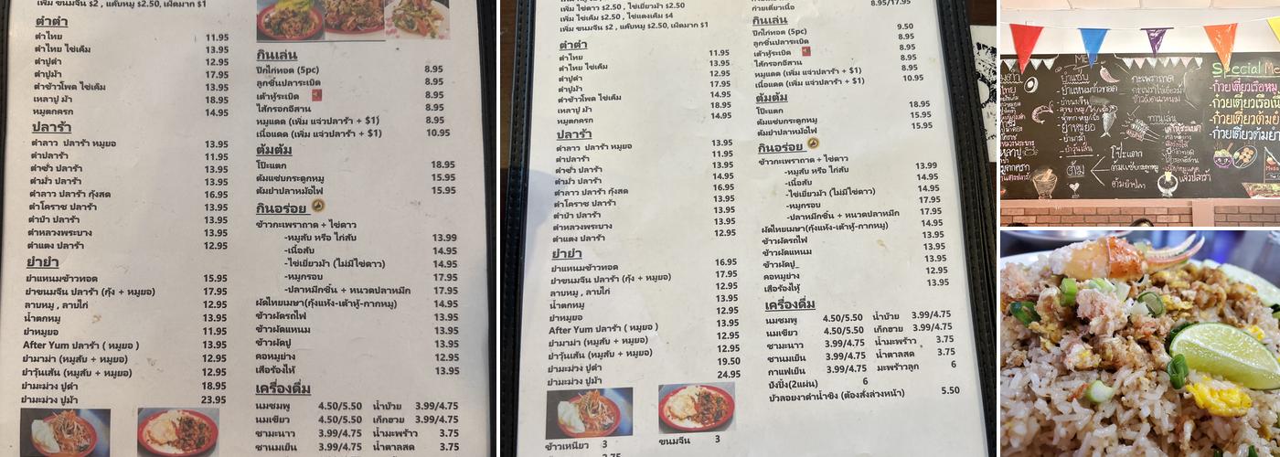 Mesa Thai Cuisine Menu