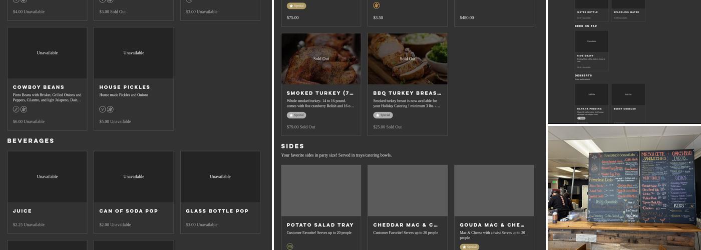 Mesquite and Oak Menu