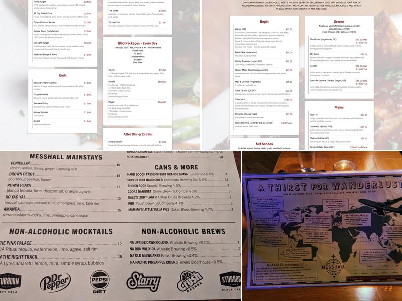 Messhall Kitchen Menu