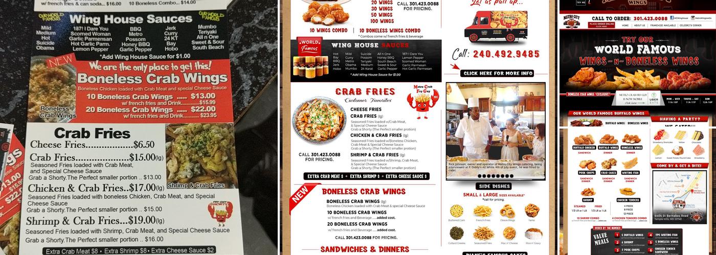 Metro City Wing House Menu