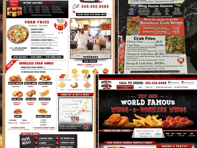 Metro City Wing House Menu