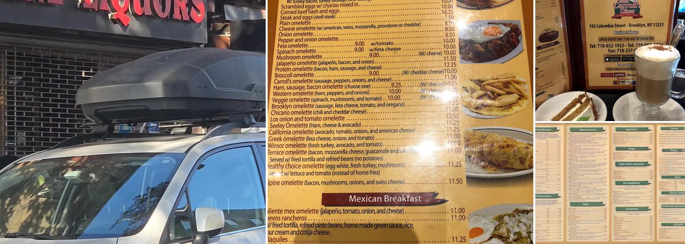 Mex Carroll's Diner Menu
