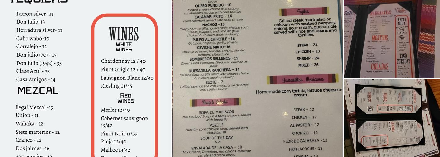 Mexico 2000 Menu