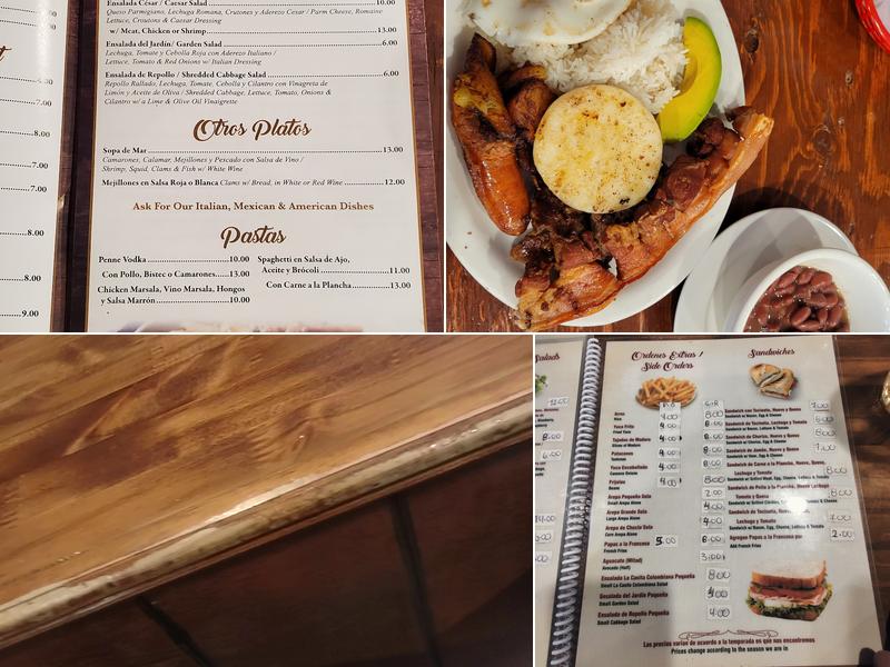 La Casita Colombiana Menu