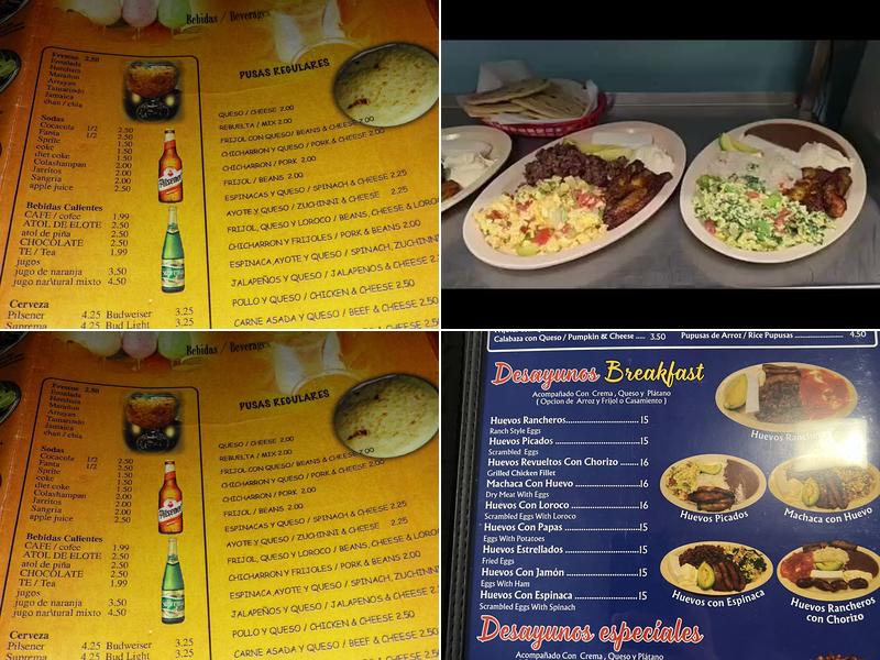 Mi Lindo Cuscatlan Restaurant y Pupuseria Menu