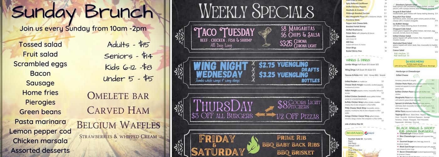 Middle Road Inn Menu