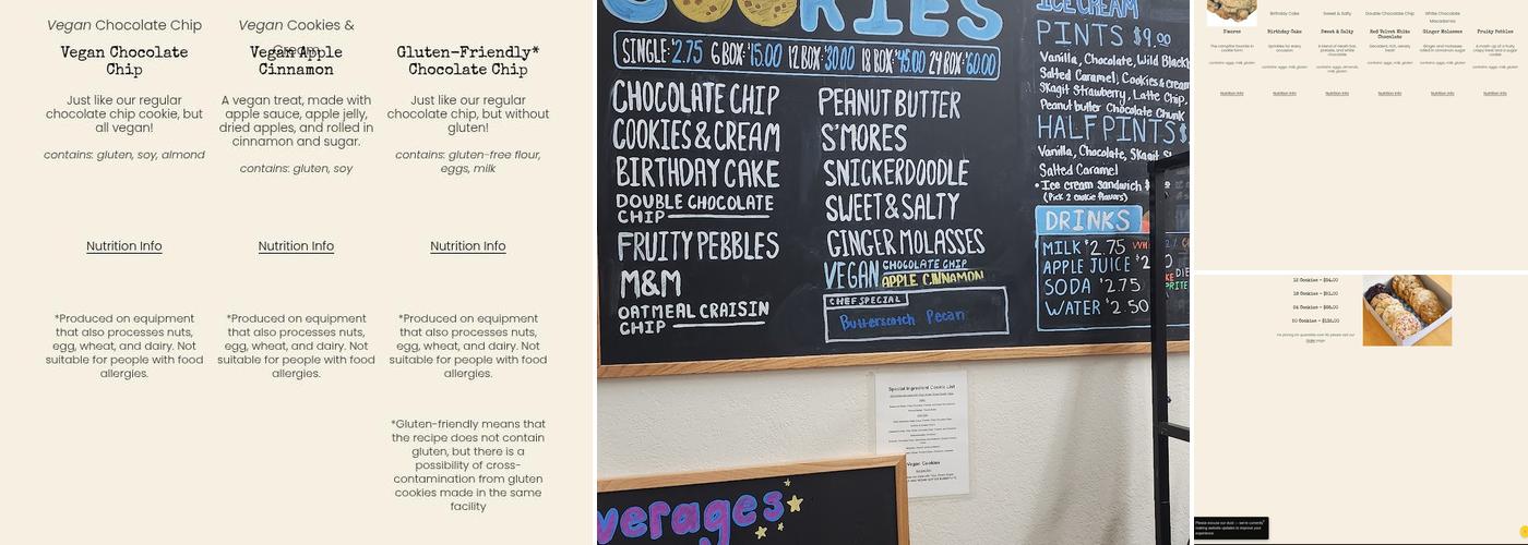Midnight Cookie Co. Menu
