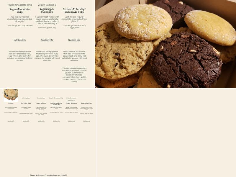 Midnight Cookie Co. Menu