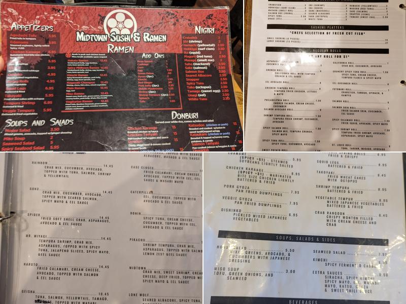 Midtown Sushi & Ramen Menu