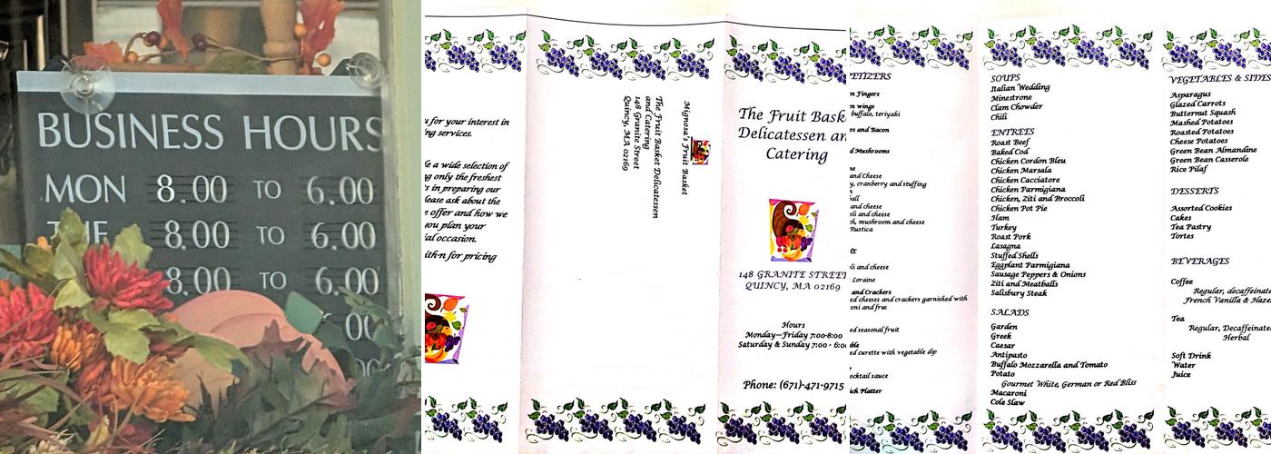 Mignosa's Fruit Basket Menu