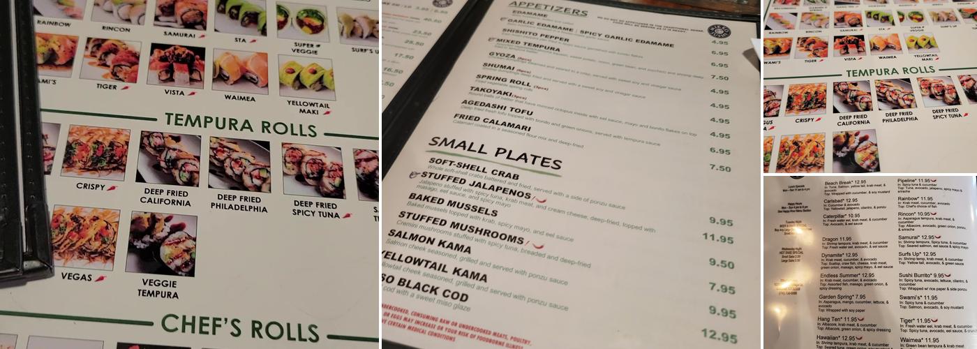 MIKKO SUSHI Menu