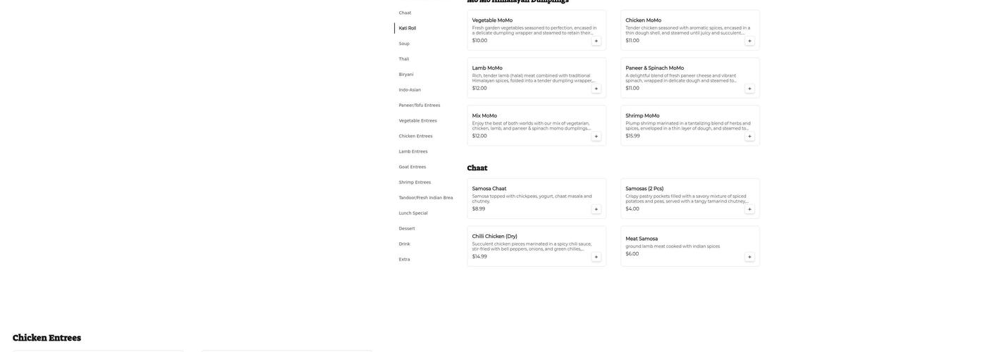 Mint Indian Eatery Menu