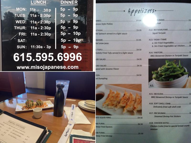 Miso Menu
