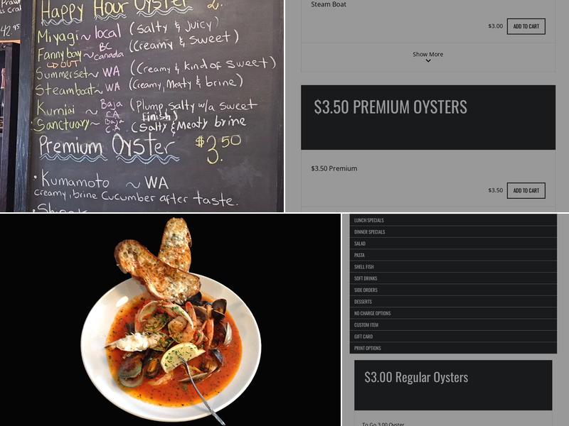 Mission Street Oyster Bar Menu