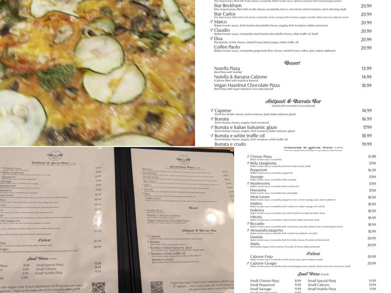 Mister O1 Extraordinary Pizza Menu