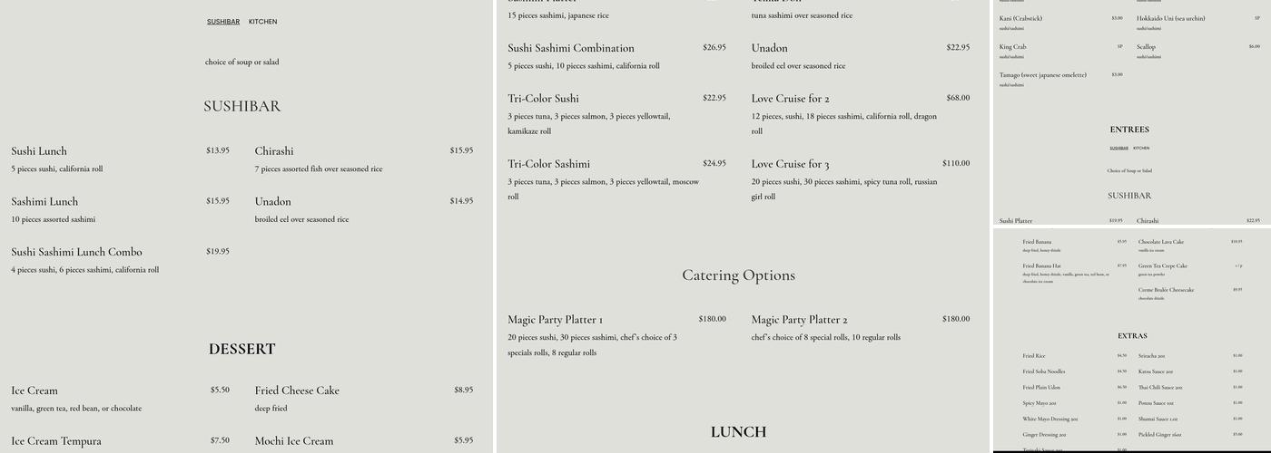 Mitoushi Menu