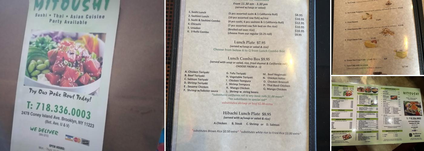 Mitoushi Menu