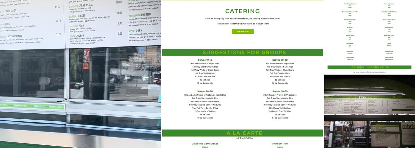 Mixto Comida Latina Menu