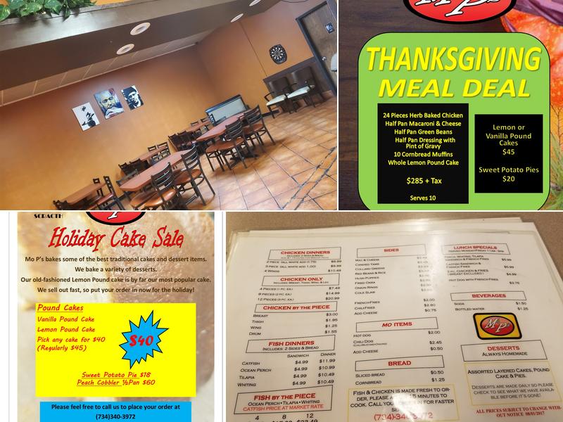 Mo P's Chicken & Fish Menu