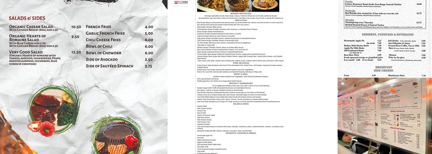 Mo's Grill Menu