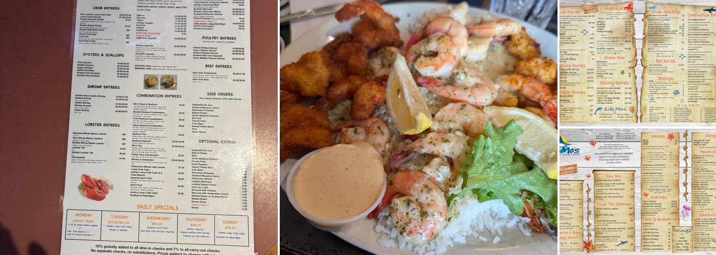 Mo's Seafood Menu