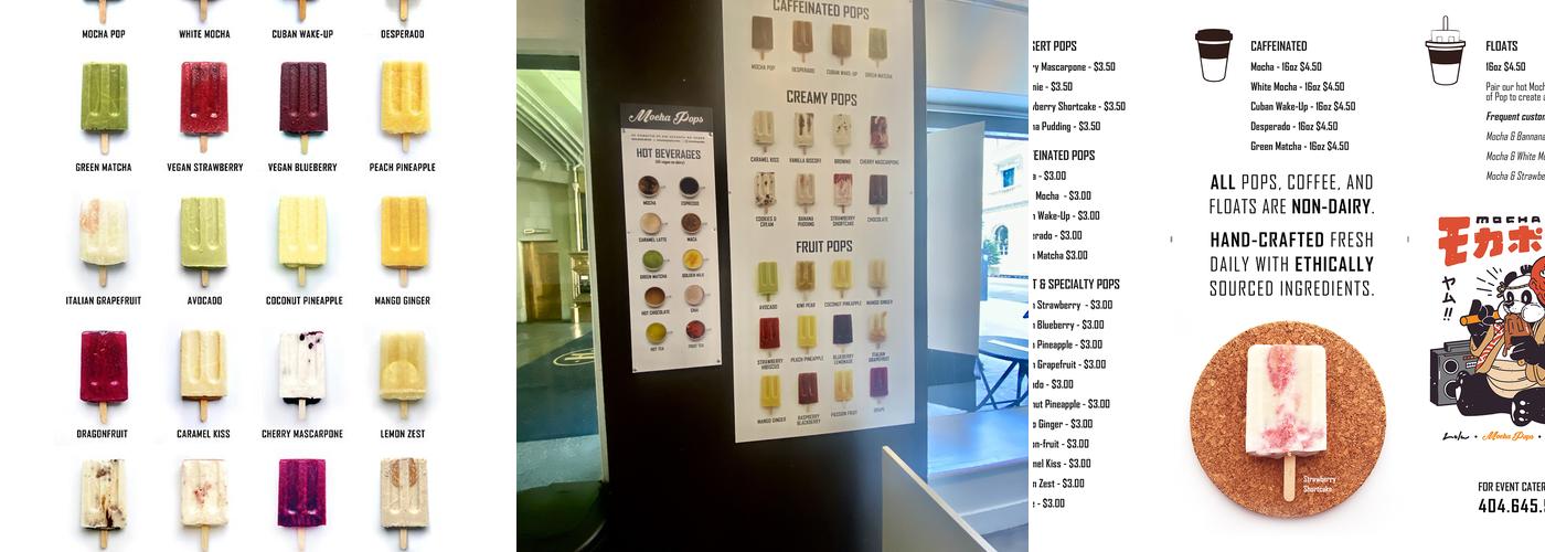 Mocha Pops Menu