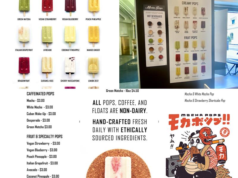 Mocha Pops Menu