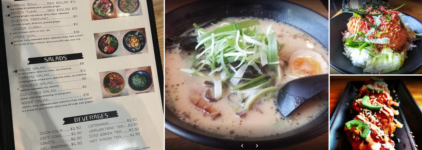 Modan Eagle Rock Ramen Menu