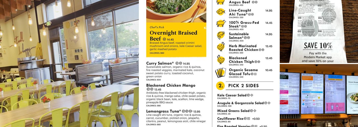Modern Market Eatery Menu