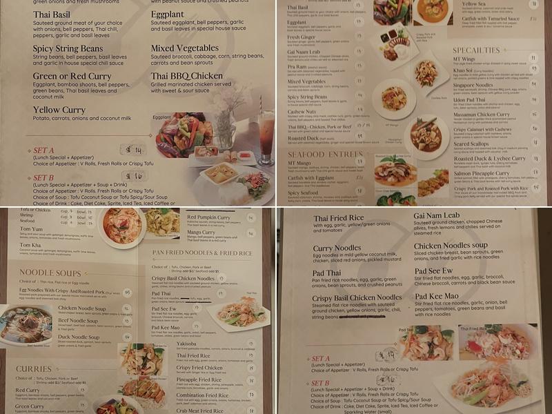 Modern Thai Menu