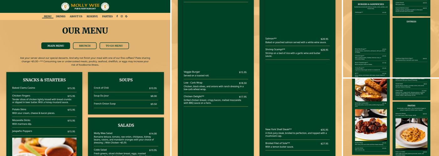 Molly Wee Menu