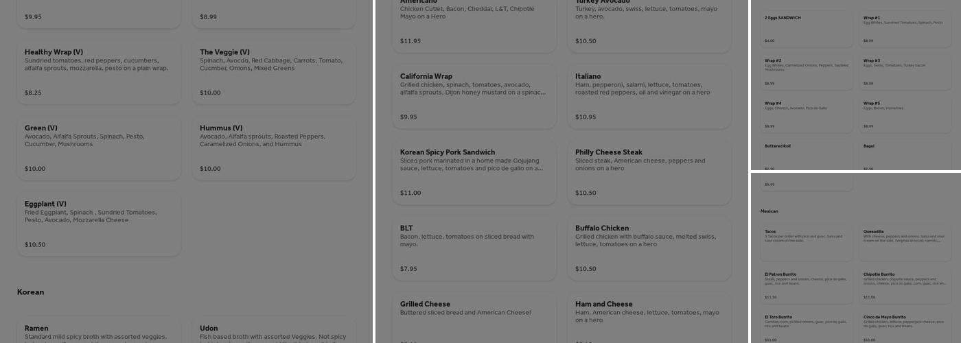 MONA Kitchen & Market Menu