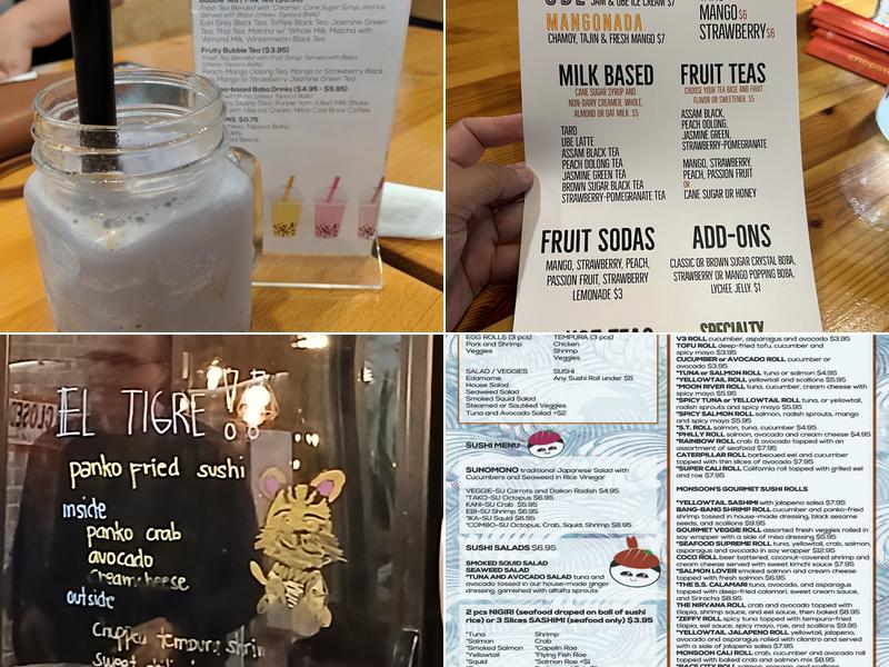 Monsoon Asian Grill & Sushi Bar Menu