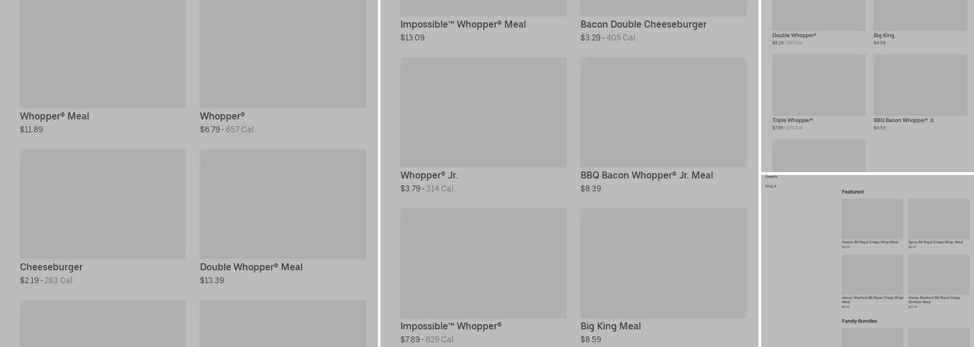 Burger King Menu