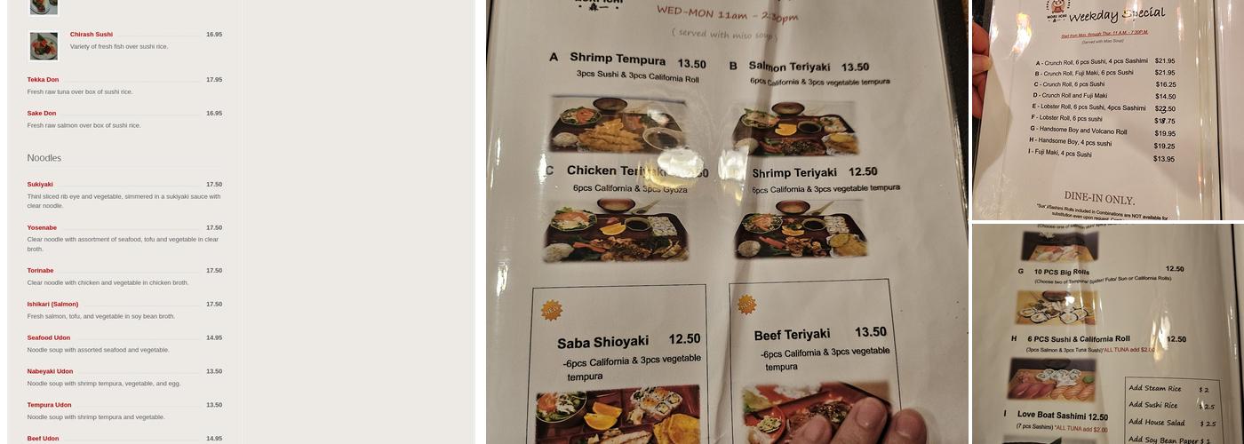 Mori Ichi Menu