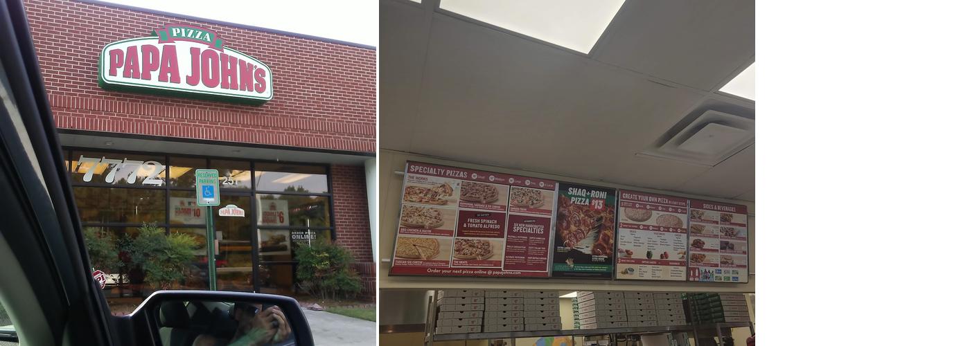 Papa Johns Pizza Menu